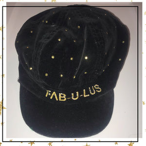 ⚜️ "Fab-u-lus" Black & Gold Bling Hat
